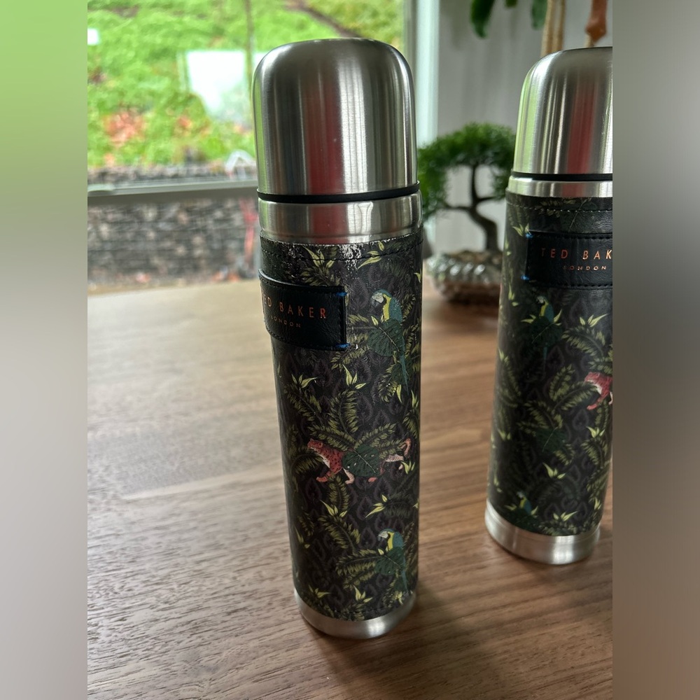 Ted Baker Thermos set of two Jungle Print EUC - Picture 3 of 7